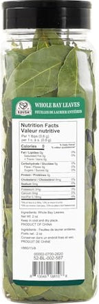 52USA Bay Leaves 2 oz, Whole Bay Leaves, All Natural, Gluten Free, Caffeine Free, No Sugar, Laurel Herbs for Cooking