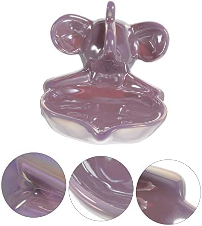 Cute Elephant Shape Ceramic Soap Dish Self-draining Holder for Bathroom and Shower Stylish and Functional Soap Tray Draining Design for Home Decor