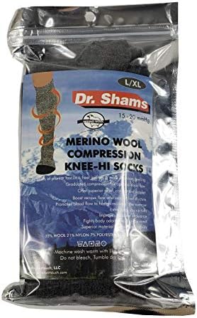 Merino Wool Compression Knee High Socks Ideal for, Hiking, Ski, Travel-Sports-Nurses-Reduces Swelling