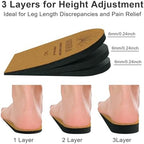 SIIHEA Adjustable Heel Lifts for Shoes, 1/4'' Height Increase Insoles for Achilles Tendonitis, Heel Pain, Leg Length Discrepancy, Plantar Fasciitis, Shoe Lifts Men, Women (Brown, Medium (1 Pair))