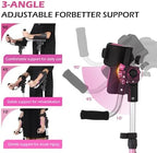 Dyna-Living Ergonomic Forearm Crutches for Adults - 3 Adjustable Angles Folding Forearm Crutches, Lightweight Aluminum Crutches with Adjustable Elbow Elastic Band