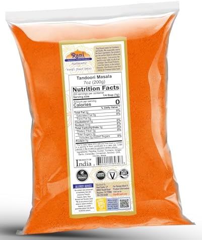 Rani Tandoori Masala (Natural, No Colors Added) Indian 11-Spice Blend 7oz (200g) ~ Salt Free | Vegan | Gluten Friendly | NON-GMO | Indian Origin