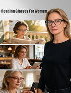 Cat Eye Reading Glasses for Women Blue Light Blocking Ladies Cute Cateye Readers Stylish Lightweight Cheaters 4 Pack