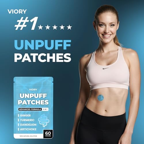 VIORY Unpuff Patches | with Dandelion & Ginger | Bloating, Water Retention & Digestion | 60 Days Supply