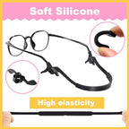 SMARTTOP Kids Glasses Strap with Storage Box, 8 Pack Eyeglass Sunglasses String Strap Holder Eyewear Retainer, Silicone Elastic Sports Toddlers Glasses Strap with Ear Grips 8 Colors