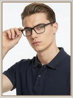 LianSan Progressive Multifocus Reading Glasses for Men,No-Line Blue Light Blocking Multifocal Computer Readers Anti Eyestrain(2 Colors/Progressive Top is not Zero,2.0x)