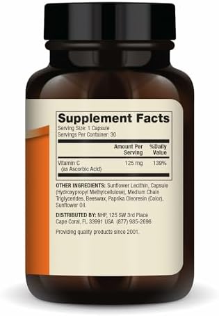 Dr. Mercola Liposomal Vitamin C for Kids - 125 mg Vitamin C - Supports Immune & Brain Function - Liposomal Delivery - Non-GMO, Gluten-Free & Soy-Free - 30 Capsules (30 Servings)