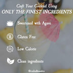 Crafted Cocktails Piña Colada Mix | 2 Pack | Only 80 Calories per Serving | Premium Coconut Cream, Pineapple Juice, & Sweetened with Agave | Makes about 8 Cocktails or Mocktails per Bottle