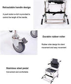 Evacuation Up and Down Stretcher Chair Folding Aluminum Alloy Medical Lift Emergency 4 Wheels Ambulance Firefighter Evacuation Climbing Transport