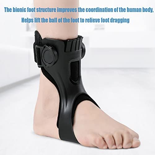SFKLYU Drop Foot Orthosis, AFO Foot Drop Brace Ankle Brace Support for Hemiplegia Stroke, Effective Relieve Pain for Walking,A,XL