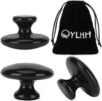 4 Pcs Mushroom Hot Massage Stones Set Natural Bian Warm Rocks Kit for Facial SPA5.5x3.5cm