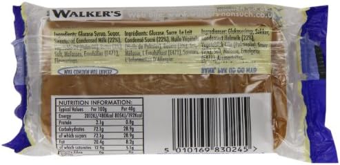 WALKERS NONSUCH TOFFEE Walker's Nonsuch Original Toffee Bars 100g (Pack of 10)