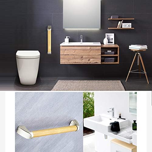 Wooden Safety Bath Grab Bar, Bath Tub Towel Rail Handrail with Non-Slip Texture Handle, Balance Handrail Shower Assist, for Seniors, Disabled, Elderly, Handicap (13/17/22inch)