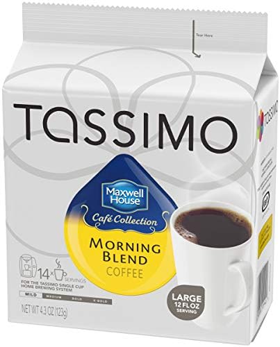 Maxwell House Morning Blend Tassimo Ground Coffee Brewing Pods (70 Count, 5 Packs of 14)