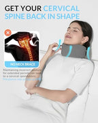 Neck Brace for Neck Pain & Support - Cervical Collar with Soft Nylon-Spandex for Keep Vertebrae Stable & Aligned for Women & Men - Ideal for Sleeping, Working, Neck Injury Recovery