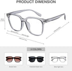 Blue Light Blocking Glasses with Magnetic Clip-On Lenses. Polarized, lightweight&stylish for Men&Women