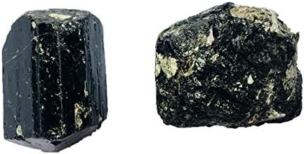 2 PCS Bulk Rough Black Tourmaline Crystals Large Raw Natural Stones Reiki Crystal Healing Wholesale Lot (2-3cm)