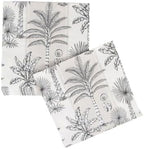 Caspari Southern Palms Flax & White Luncheon Napkins - 20 Per Package
