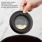 2 Pack - Black Kitchen Sink Strainer, Stainless Steel, Anti-Clogging, Large Wide Rim 4.5 Inch Diameter,Black