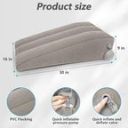 Inmoredo Inflatable Leg Elevation Pillow for After Surgery, Leg Wedge Pillow for Post-Surgery Recovery, Adjustable Height for Foot Ankle Knee, with Easy Press Pump Valve, Single Leg
