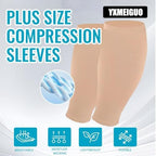 Plus Size Compression Sleeves for Calves Women Wide Calf Compression Legs Sleeves Men 5XL, Relieve Varicose Veins, Edema, Swelling, Soreness, Shin splints, for Work, Travel, Sports and Daily Wear