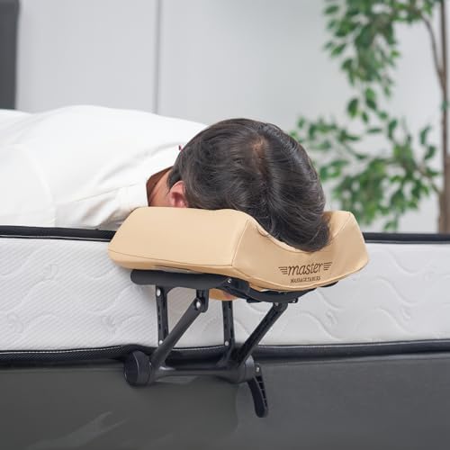 Master Massage Deluxe Adjustable Ergonomic Dream Face Cradle and Ergonomic Dream Face Cushion Pillow with Memory Foam -Face Pillow Set (Black)