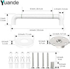 14 Inch Grab Bars for Shower, YuanDe Bath Grab Bar with Anti-Slip Grip and Safety Luminous Circles, Stainless Steel Bathroom Safety Handrail Support, Safety Bar Handle for Disabled Elderly Pregnant