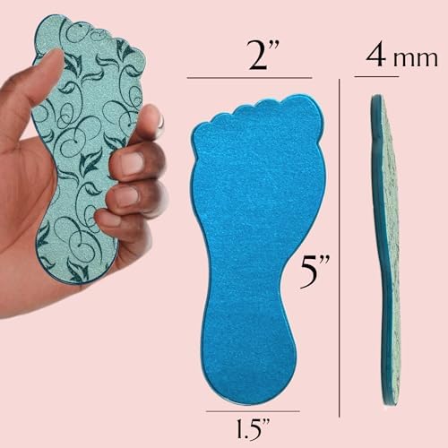 6pc ALAZCO Foot File Callus Remover for Feet Heel Exfoliate Pumice Stone Diabetic Feet Scrubber Dead Skin Remover Salon SPA DIY & Professional Pedicure Tools Washable TSA & Travel Friendly