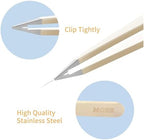 Pointed Tweezers for Women Facial Hair, Professional Stainless Steel Tweezers for Eyebrow, Chin Hair and Ingrown Hair Removal (Gold)