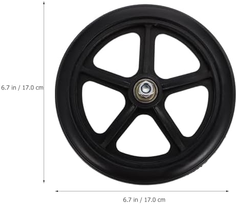 Garneck 2pcs 7 Inch Heavy Duty Replacement Wheels for Wheelchairs Walkers Rollator Safe and Caster Wheels for Smooth Movement on Hardwood Floors Wheelchairs Replacement Parts