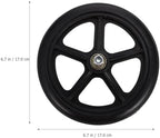 Garneck 2pcs 7 Inch Heavy Duty Replacement Wheels for Wheelchairs Walkers Rollator Safe and Caster Wheels for Smooth Movement on Hardwood Floors Wheelchairs Replacement Parts