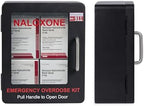 Naloxone Overdose Emergency Kit Cabinet - Does Not Include Alarm or Lock | Designed for Wall Mount & Public Access (Metal, Black - No Alarm)