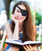 Eye Patches for Adults and Kids, 2 Pcs 3D Eye Patch Black Adjustable Medical Eyepatch for Lazy Eye Amblyopia Strabismus and After Surgery (Right Eye)