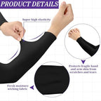Janmercy 8 Pairs Elderly Skin Thin Protector Sleeves Bruise Abrasions Protective Arm Sleeve