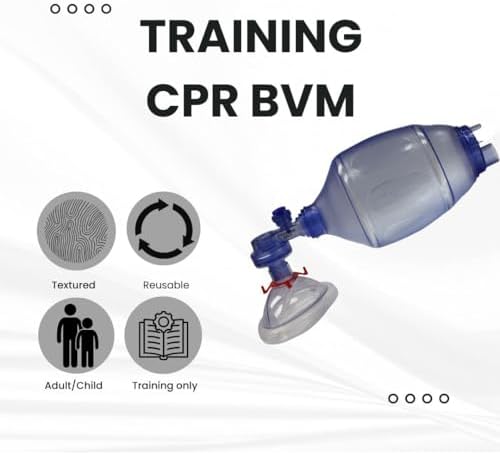 MCR Medical 4-Pack CPR Training Bag Valve Mask (BVM) ADULT/CHILD in Mesh bag, BVM-3081-004