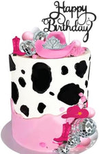 Disco Cowgirl Cake Topper Cowgirl Hat and Boot Cake Toppers Disco Ball Cake Topper Western Cowgirl Birthday Party Favors Supplies