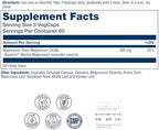 SOLARAY Magnesium Citrate 400mg - Magnesium Supplement - Bone Health, Muscle, Relaxation and Heart Health Support - Vegan, Gluten Free - 60 Servings, 180 VegCaps