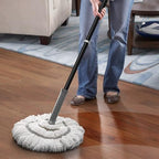 KeFanta Self-Wringing Twist Mops for Floor Cleaning, Microfiber Floor mop with 57 " Long Handle, Cotton Wet Mop for Hardwood Tile Kitchen Bathroom Patio Garage Commercial Household