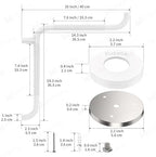 16 Inch Angled Shower Grab Bar, Munzong Anti Slip White Bathroom Grab Bar, L-Shaped Knurled Balance Bar, Safety Hand Rail Support Handicap Elderly Injury Senior Assist Bath Handle