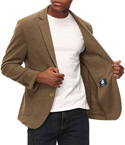 PJ PAUL JONES Men's Casual Knit Blazer Suit Jackets Two Button Lightweight Unlined Sport Coat