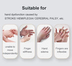Pediatric Rehabilitation Robotic Glove, C10 Model Finger Rehabilitation Trainer with Adjustable Strength, Self-Training Recovery Equipment for Home Use (Left-Age 7)