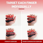 Finger Strengthener - Grip Strength Trainer, Forearm & Hand Gripper Exerciser, Strengthening Grip for Therapy, Guitar Handgrip, Wrist Strengtheners