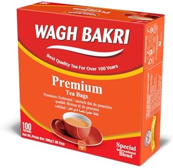 Wagh Bakri Premium Tea Bags, 100 Tea Bags of Special International Blend, 200grams