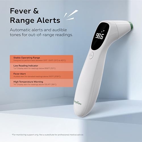 Baby Thermometer, FDA 510(k) Cleared Ear Thermometer for Kids Adults Infants, Baby Essentials, Ear & Forehead Thermometer (Touch), 2-in-1 Dual Mode, Digital Ear Thermometer (AET-R842)