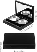 FRCOLOR 3Pcs Empty Eyeshadow Cases Plastic Square Makeup Palette Containers for Highlight Blush Powder Sample Storage 2.44X1.81X0.39 Inch Compact Travel Cosmetic Organizer