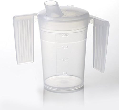 NRS Healthcare Feeder Cup with Handle with Wide Spout, White