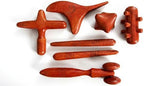 Lungcha 6 Types, 7 Piece Set Traditional Thai Massage Reflexology Wooden Stick Tool (Set of 6 Types Full Body Massage)