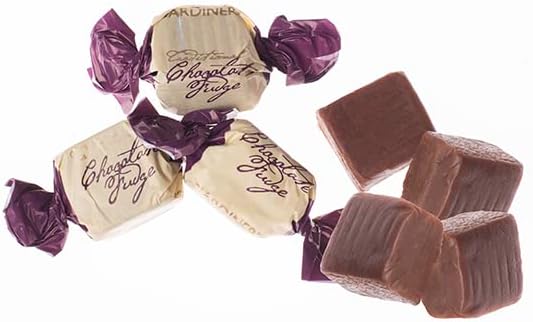 Gardiners of Scotland Handmade Fudge, Christmas Cats & Dogs Chocolate Fudge 7 Ounce Round Tin