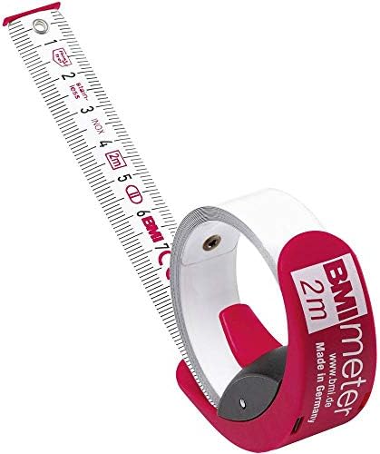 BMI 429241011 Pocket Tape, Meter" 2m In Red, Multicoloured