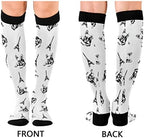 Wusikd Heartbeat Symbol Compression Socks for Women and Men Circulation Black Long Socks for Athletic Running 1